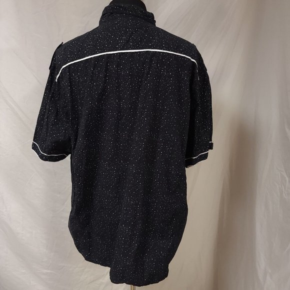 Truth Substance Common Sense Mens 4X Black Polka Dot Short Sleeve Shirt - Picture 9 of 12